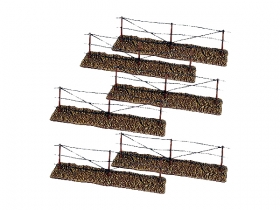 Barbed wire fence